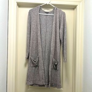 Long cardigan hoodie sweater